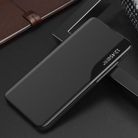 Eco Leather View Case Cover for Xiaomi Redmi Note 12 Pro / Poco X5 Pro 5G with Flip Stand Black