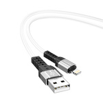 Borofone Kabel BX64 Special Silicone - USB na Lightning - 2,4A 1 metr biały