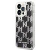 Original Case IPHONE 14 PRO MAX Karl Lagerfeld Hardcase Liquid Glitter Monogram (KLHCP14XLMNMK) black