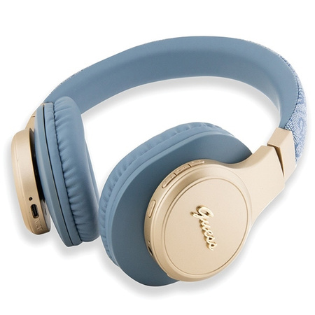 Guess Bluetooth-On-Ear-Kopfhörer GUBH604GEMB blau/blau 4G Script