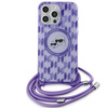 Karl Lagerfeld KLHMP15LHCKCKLCU iPhone 15 Pro 6.1" fioletowy/purple hardcase IML Crossbody Monogram Karl & Choupette Head MagSafe