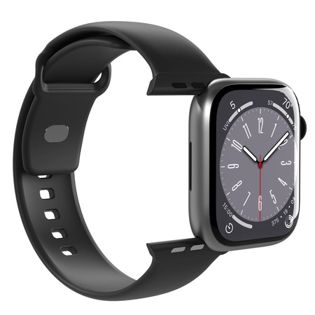 PURO ICON - Elastyczny pasek do Apple Watch 38/40/41 mm (S/M & M/L) (Black)