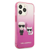 Karl Lagerfeld KLHCP13LTGKCP iPhone 13 Pro / 13 6.1 &quot;hardcase pink / pink Gradient Ikonik Karl &amp; Choupette