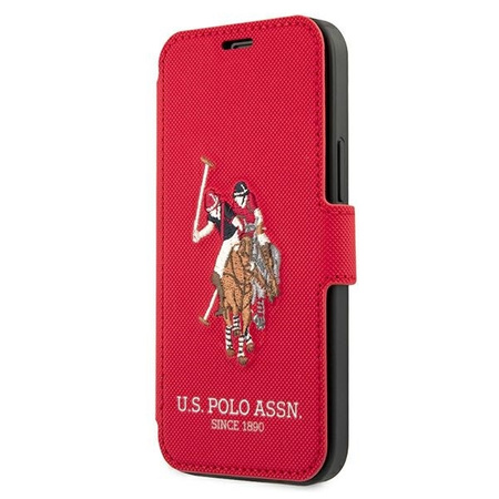 US Polo USFLBKP12SPUGFLRE iPhone 12 mini 5,4" czerwony/red book Polo Embroidery Collection