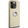 Hello Kitty Leather Kitty Head MagSafe Hülle für iPhone 15 Pro – Gold