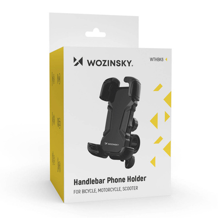 Wozinsky strong phone holder for the handlebar of a bicycle, motorcycle, scooters black (WBHBK6)