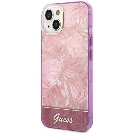 Guess GUHCP14MHGJGHP iPhone 14 Plus 6,7" różowy/pink hardcase Jungle Collection