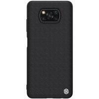 Nillkin Textured Case wytrzymałe wzmocnione etui z żelową ramką i nylonem na tyle Xiaomi Poco X3 NFC / Poco X3 Pro czarny