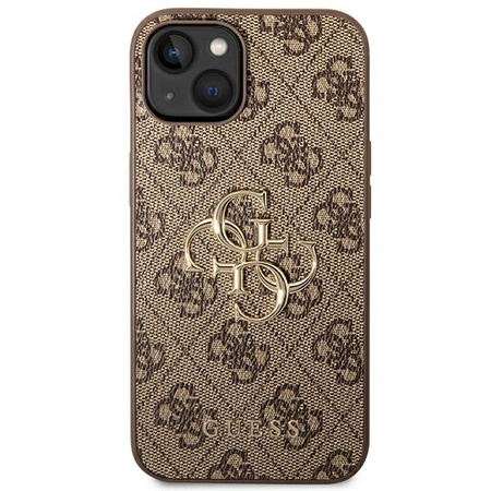 Guess 4G Big Metal Logo - Etui iPhone 14 (brązowy)