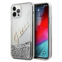 Guess GUHCP12LGLVSSI iPhone 12 Pro Max 6,7" srebrny/silver hardcase Glitter Vintage Script