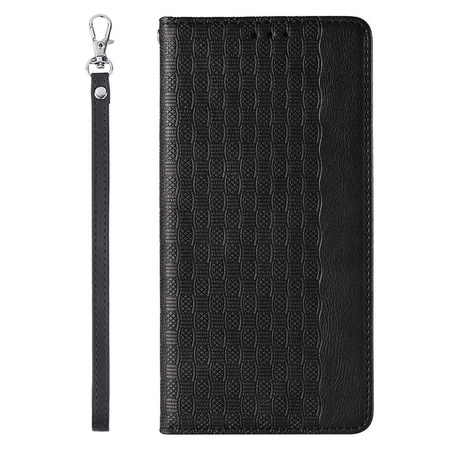 Magnet Strap Case für Samsung Galaxy S23 Flip Wallet Mini Lanyard Stand Schwarz