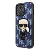 Original Case IPHONE 13 PRO MAX Karl Lagerfeld Hardcase Monogram Ikonik Patch blue