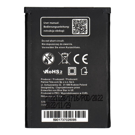 Bateria do Sony Ericsson K310i/K510i/J300/W200/T280 750 mAh Li-Ion Blue Star PREMIUM