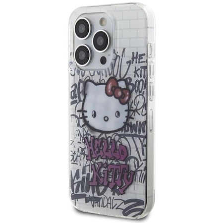 Hello Kitty IML Kitty On Bricks Graffiti case for iPhone 13 Pro Max - white