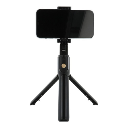 Selfie Stick Tripod K07 statyw z pilotem bluetooth / bezprzewodowy uchwyt kijek do zdjęć czarny