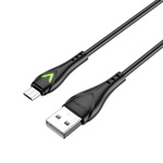 Borofone Kabel BX65 Bright - USB na Micro USB - 2A 1 metr czarny