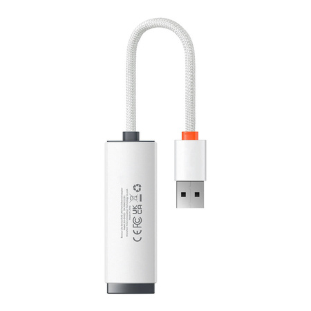 Ethernet-Adapter der Baseus Lite-Serie USB-A auf RJ45-LAN-Anschluss (100 Mbit/s) Weiß