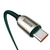 Baseus kabel USB Typ C - USB Typ C 100 W (20 V / 5 A) 1 m Power Delivery z wyświetlaczem ekranem miernik mocy biały (CATSK-B06)