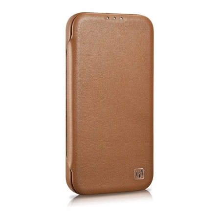 iCarer CE Premium Leather Folio Case iPhone 14 Pro Magnetic Flip Leather Folio Case MagSafe brown (WMI14220714-BN)