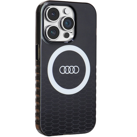 Audi IML Big Logo MagSafe Case iPhone 14 Pro 6.1" czarny/black hardcase AU-IMLMIP14P-Q5/D2-BK