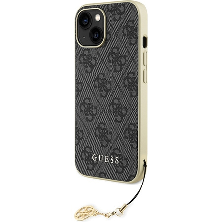 Guess 4G Charms Collection case for iPhone 15 - gray