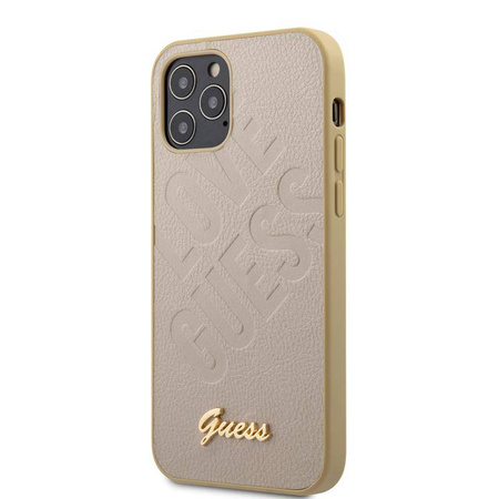 Guess Iridescent Love - Etui iPhone 12 mini (złoty)