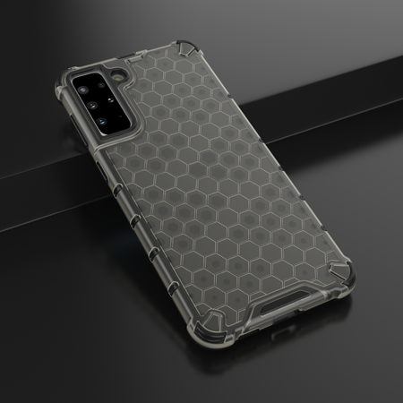 Honeycomb etui pancerny pokrowiec z żelową ramką Samsung Galaxy S21+ 5G (S21 Plus 5G) czarny