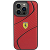 Ferrari Twist Metal Logo case for iPhone 15 Pro - red