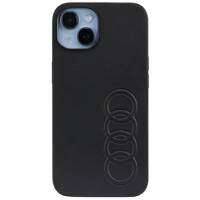 Audi Synthetic Leather iPhone 14 6.1&quot; black/black hardcase AU-TPUPPCIP14-TT/D1-BK