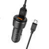 Borofone Ładowarka samochodowa BZ17 Core - 2xUSB - QC 3.0 18W z kablem USB na Micro USB czarna