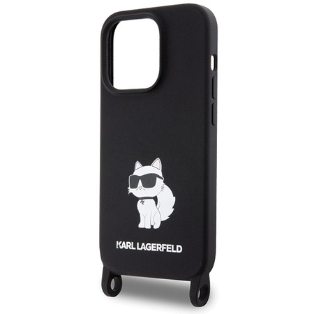 Karl Lagerfeld KLHCP15XSCBSCNK iPhone 15 Pro Max 6.7&quot; hardcase black/black Crossbody Silicone Choupette