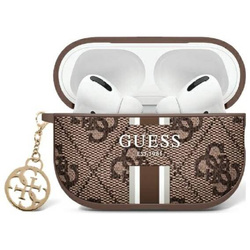 Case APPLE AIRPODS 1 / 2 Guess Cover Printed Stripes Charm (GUA2P4RPSW) brown