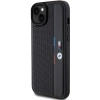 BMW Perforierte Tricolor Line Hülle für iPhone 15 / 14 / 13 – Schwarz