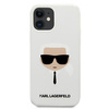 Karl Lagerfeld KLHCP12SSLKHWH iPhone 12 mini 5,4" biały/white hardcase Silicone Karl`s Head