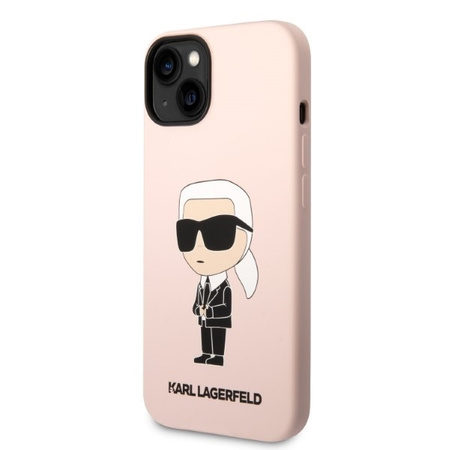 Karl Lagerfeld Silicone NFT Ikonik MagSafe - Etui iPhone 14 Plus (różowy)