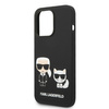 Karl Lagerfeld KLHMP14LSSKCK iPhone 14 Pro 6.1&quot; Hardcase schwarz / schwarz Liquid Silicone Karl &amp; Choupette Magsafe