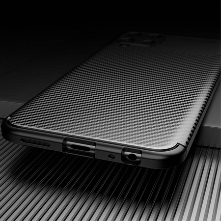 Etui SAMSUNG GALAXY A22 LTE / 4G Pancerne Shockproof Carbon Fiber granatowe