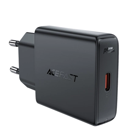 Acefast A65 PD 20W GaN USB-C wall charger - black