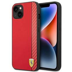 Original Handyhülle IPHONE 14 PLUS Ferrari Hardcase Carbon (FEHCP14MAXRE) rot