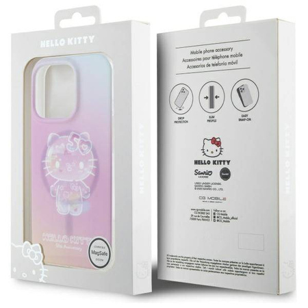 Original Handyhülle IPHONE 16 PRO MAX Hello Kitty Hardcase IML 50TH Anniversary MagSafe (HKHMP16XH50AP) rosa