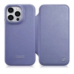 iCarer CE Premium Leather Folio Case iPhone 14 Pro Magnetic Flip Leather Folio Case MagSafe Light Purple (WMI14220714-LP)