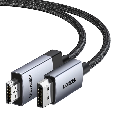 Ugreen DP119 25491 DisplayPort auf HDMI 4K 60Hz Kabel 3m – Grau