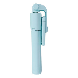 Zestaw / uchwyt selfie z pilotem na bluetooth tripod + LED niebieski R1