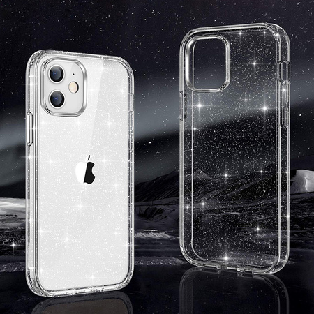 Crystal Glitter Case do Samsung Galaxy A12 Srebrny