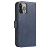 Magnet Case elegante Hülle mit Überschlag und Standfunktion für iPhone 14 Max blau