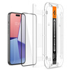 SZKŁO HARTOWANE SPIGEN GLAS.TR ”EZ FIT” FC 2-PACK IPHONE 15 BLACK