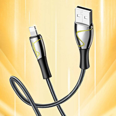 Joyroom Mermaid series kabel USB - Lightning 2,4A 2m czarny (S-2030K6)