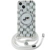 Karl Lagerfeld KLHMP15SHCKCKLCT iPhone 15 / 14 / 13 6.1" transparent hardcase IML Crossbody Monogram Karl & Choupette Head MagSafe