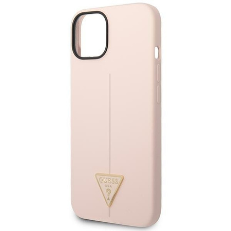 Guess Silicone Triangle Logo - Etui iPhone 14 Plus (różowy)