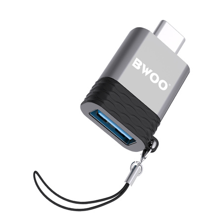 BWOO adapter BZ-35 USB - USB-C szary OTG